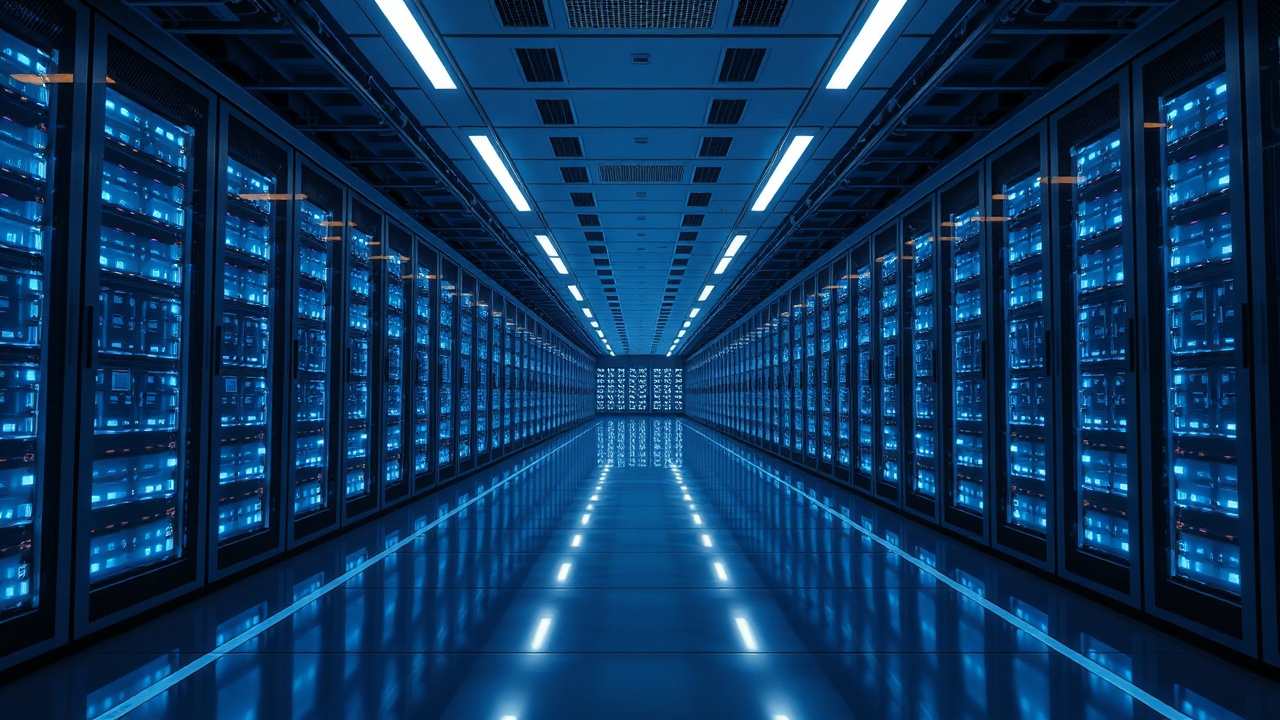 Modly secure data center infrastructure with encrypted servers and monitoring systems